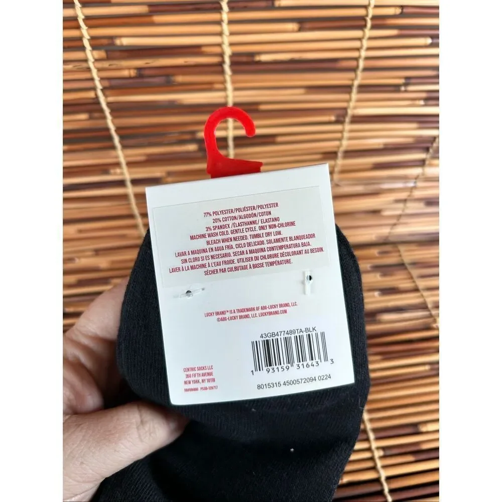 Lucky Brand Socks 5 Pairs of Crew Socks Black